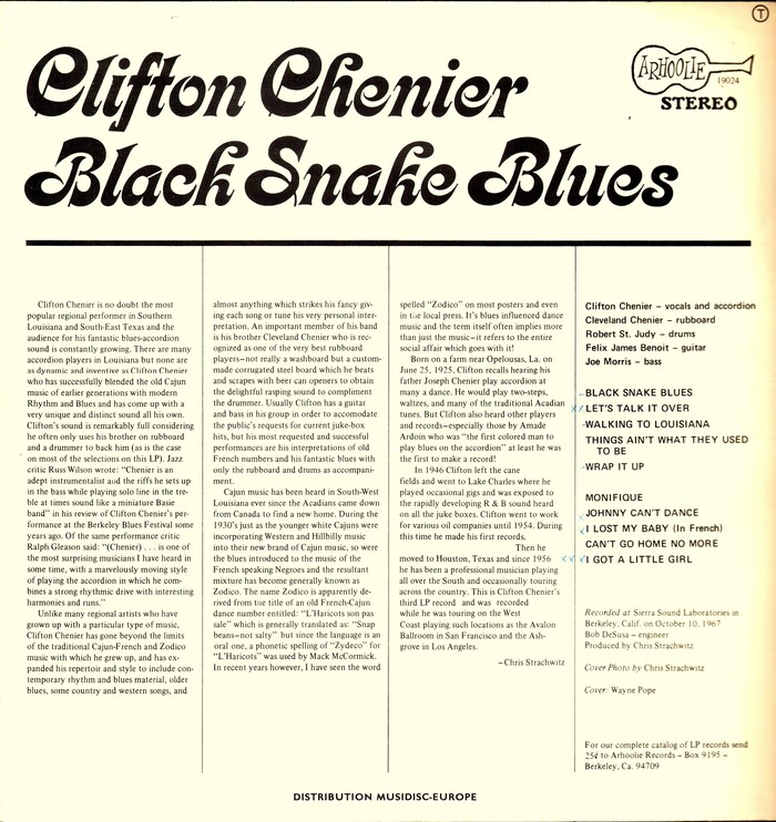 The liner notes are set in . The track list is set in the IBM Selectric version of Univers.