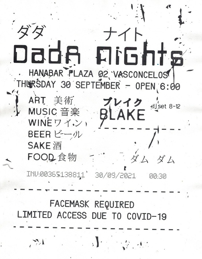 Dada Nights flyers, September 2021 3