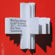 <cite>Buchgestaltung in der Schweiz</cite> exhibition poster