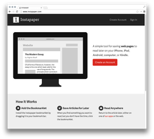 Instapaper Website (2013 Redesign)