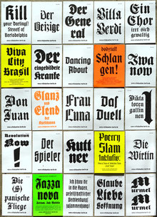 Volksbühne Berlin flyers and leaflets