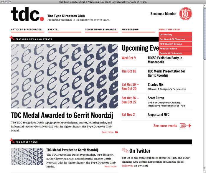 Type Directors Club website 1