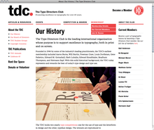 Type Directors Club website