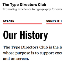 Type Directors Club website