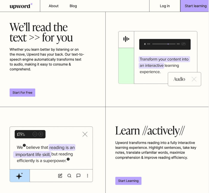 Upword website 3