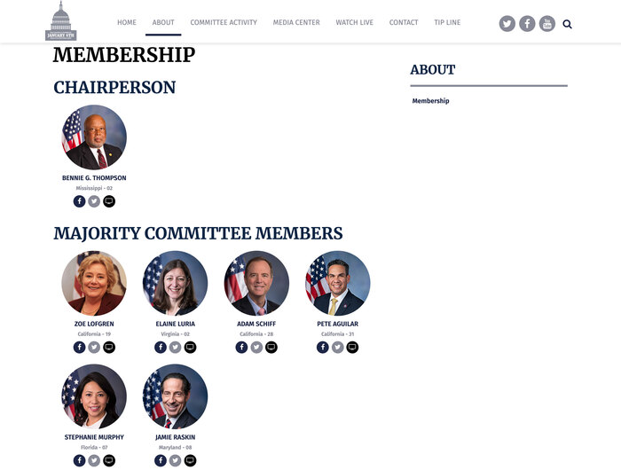 Select Committee to Investigate the January 6th Attack on the U.S. Capitol website 2