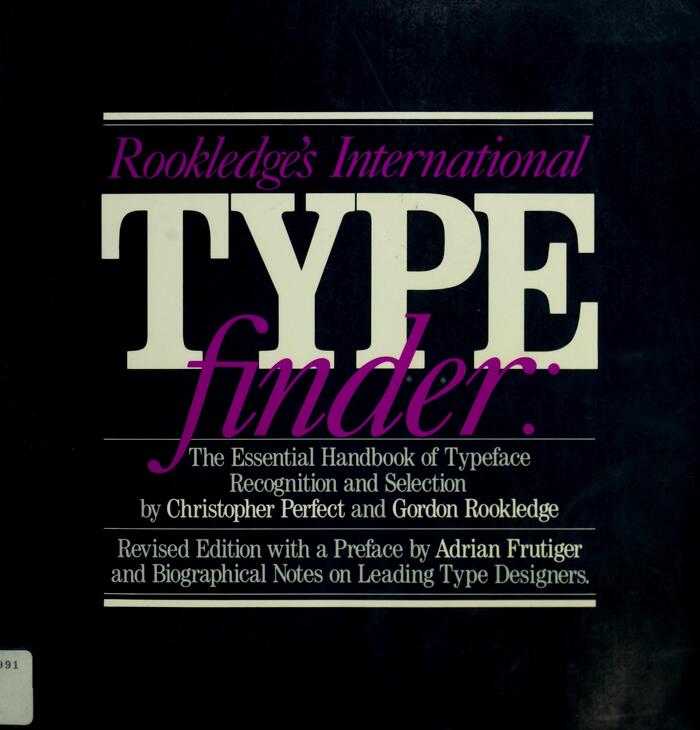 Cover for Rookledge’s International Typefinder