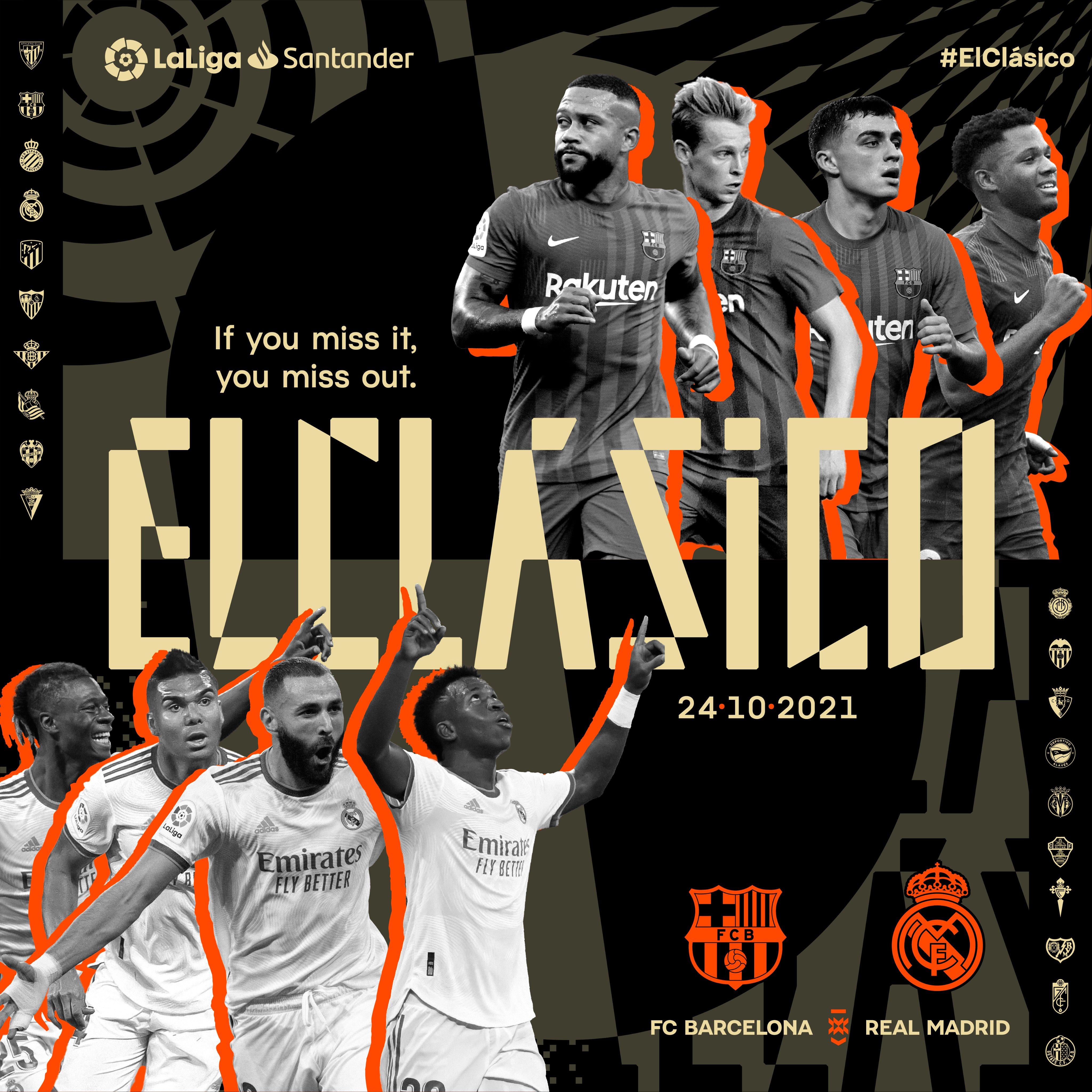 LaLiga Santander, “ElClásico” logo 2021/22 - Fonts In Use