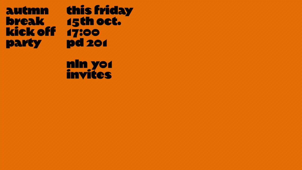KABK Autumn Break Kick Off Party posters 1
