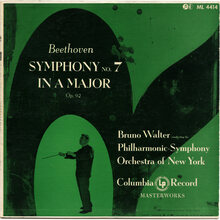 <cite>Beethoven: Symphony No. 7 in A Major, Op. 92</cite> (Columbia Masterworks Records) album art