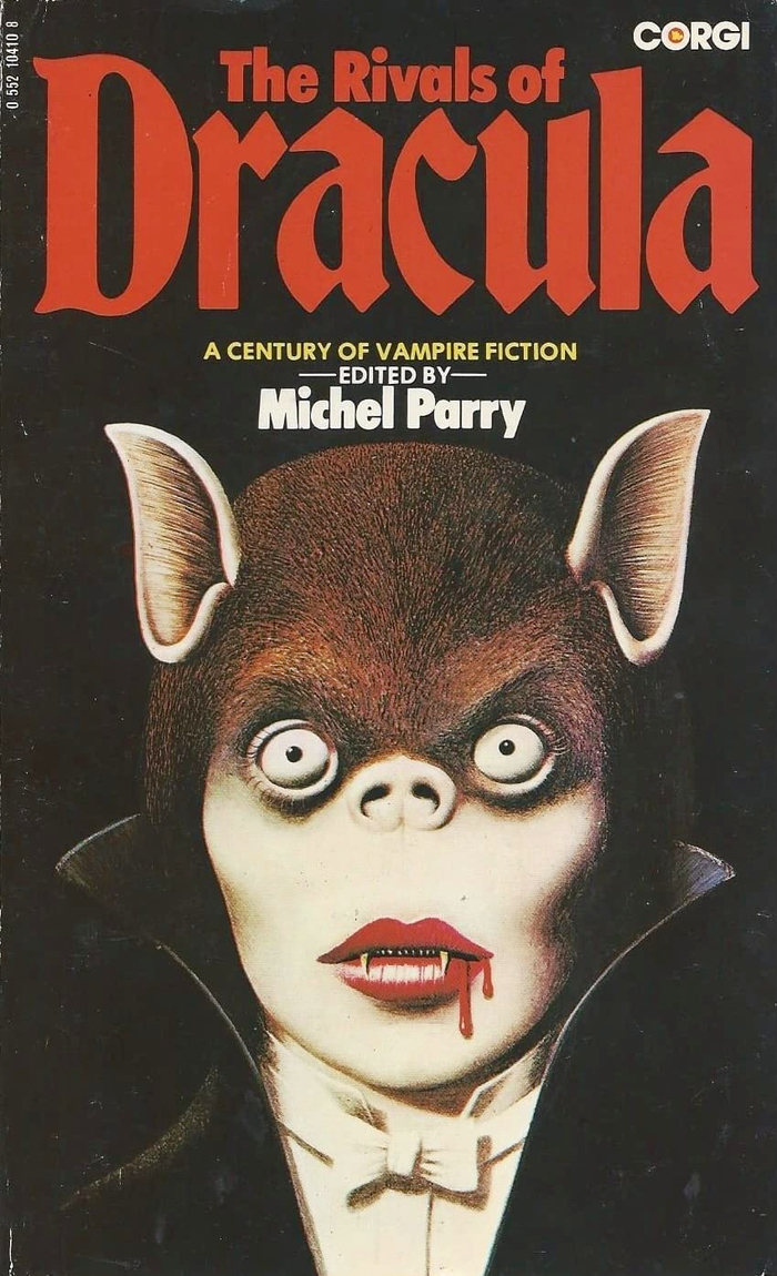 The Rivals Of Dracula: A Century of Vampire Fiction, 1977. The two a’s from Bradley with their pointed terminals nicely echo the vampire’s fangs. [More info on ISFDB]