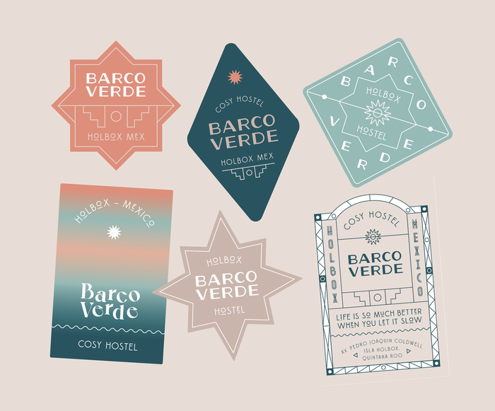 Barco Verde Hostel branding 3