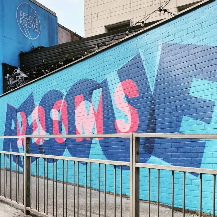 Mural by SmallKid with lettering based on Elephant and Futura