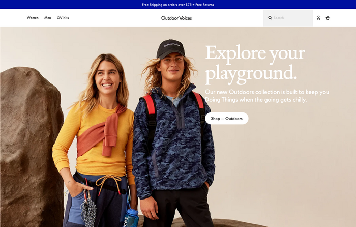 Outdoor Voices website (2021) 1