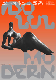 <cite>The Modern Idol. Henry Moore in the Eastern Bloc</cite> visual identity and exhibition graphics