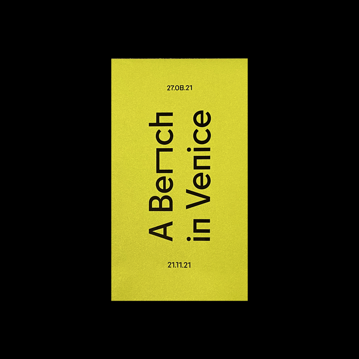 A Bench in Venice exhibition poster/pamphlet 3