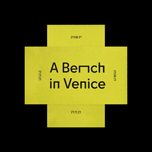 <cite>A Bench in Venice</cite> exhibition poster/pamphlet
