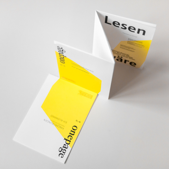Edition Onepage N°15, “Fingerübungen” 1