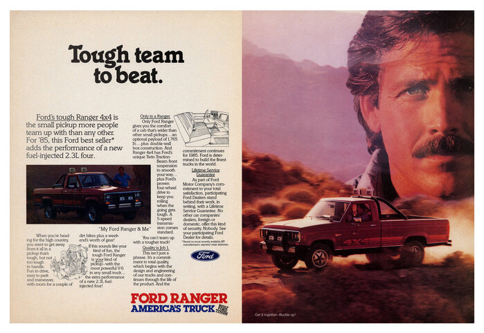 “Tough team to beat.” Ford Ranger ad 1