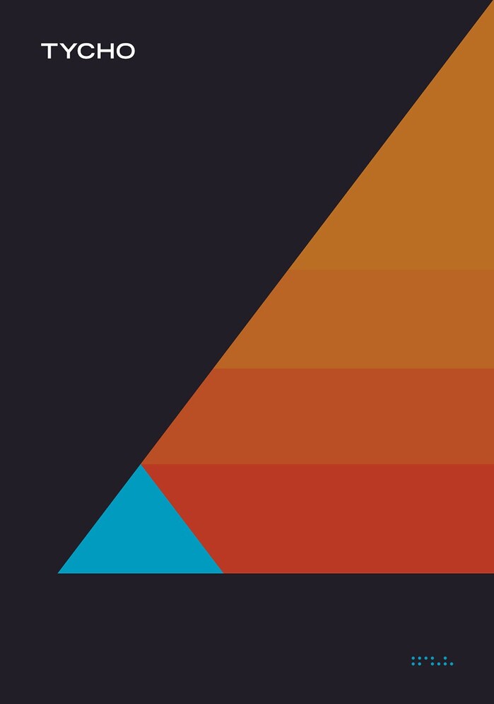 Poster for Tycho’s 2017 World Tour, featuring Trade Gothic Bold Extended (TYCHO).