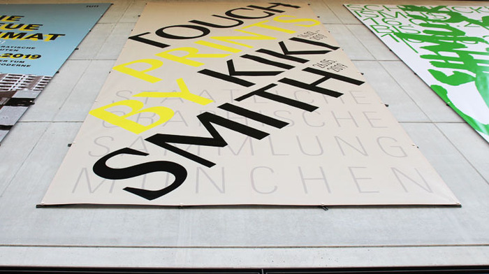 The logo for the Staatliche Graphische Sammlung München is designed with Univers Next Pro 220 Condensed Thin.