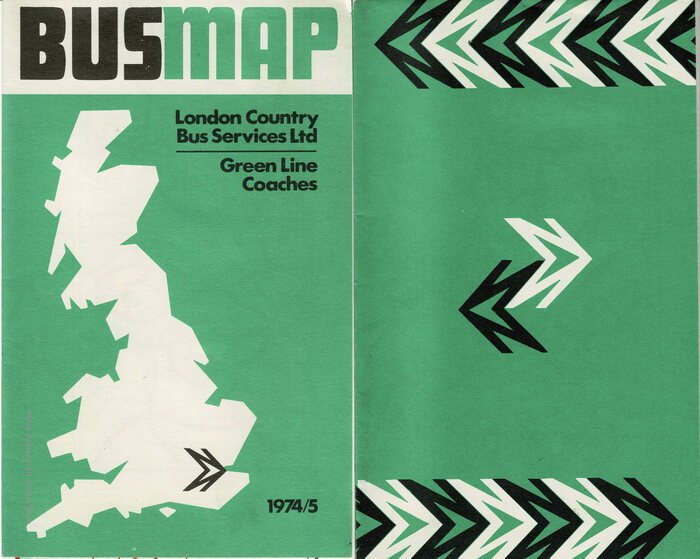 BusMap London Country Bus Services Ltd and Green Line Coaches, 1974/5 edition