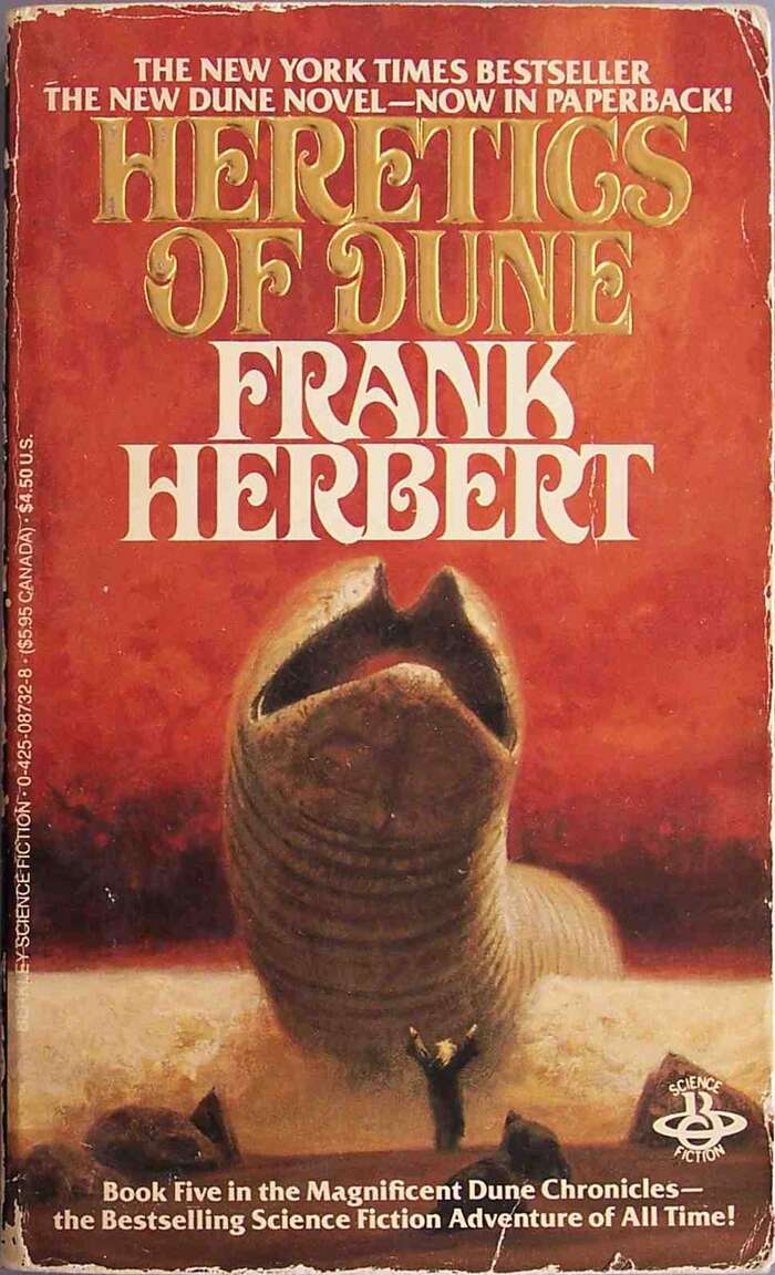 Heretics of Dune (1984), Berkley, April 1986. Cover art by . A similar edition was published by Ace in 1987. [More info on ISFDB]