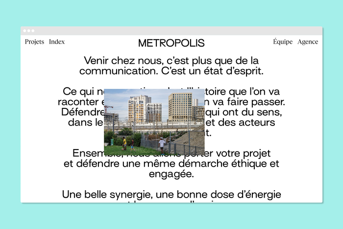 Metropolis portfolio website 2