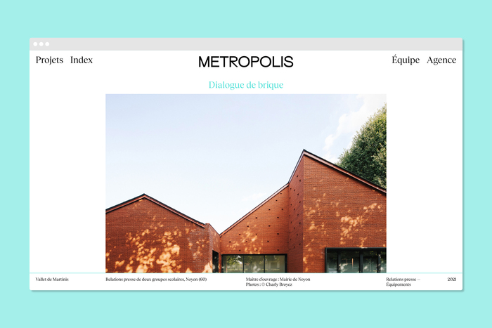 Metropolis portfolio website 4