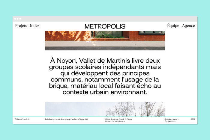 Metropolis portfolio website 5