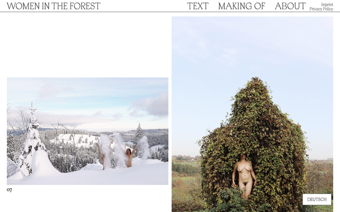 Frauen im Wald / Women in the Forest website 2