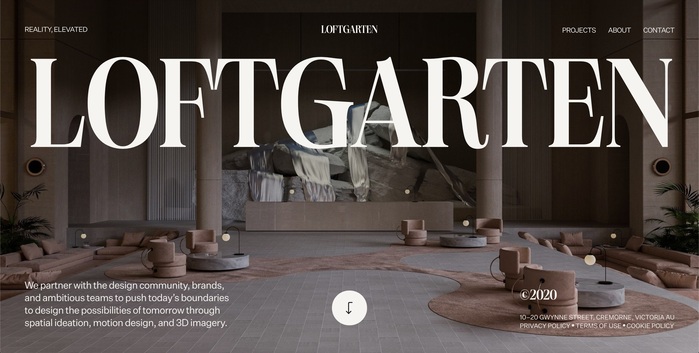 Loftgarten website 1