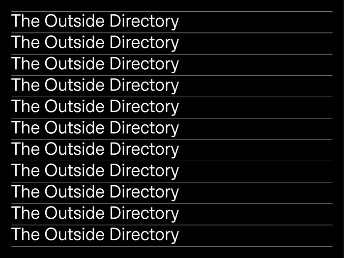 The Outside Directory 1