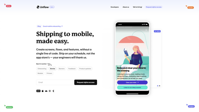 Unflow website 2