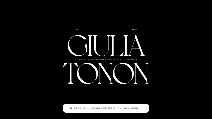 Giulia Tonon portfolio website 1