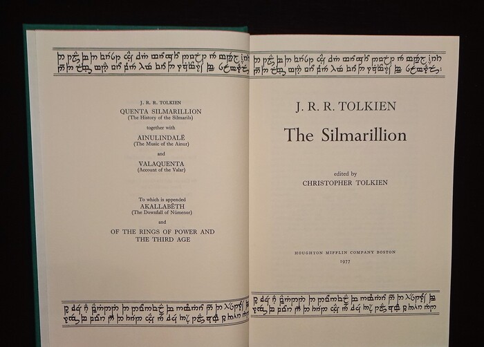 The Silmarillion by J.R.R. Tolkien, Houghton Mifflin 3