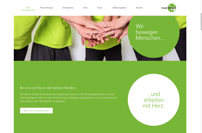 Heidi Brand physiotherapy website 1