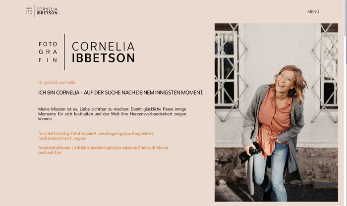 Fotografin Cornelia Ibbetson identity and website 4