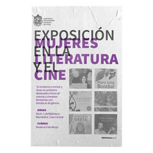 <cite>Mujeres en la literatura y el cine</cite> exhibition