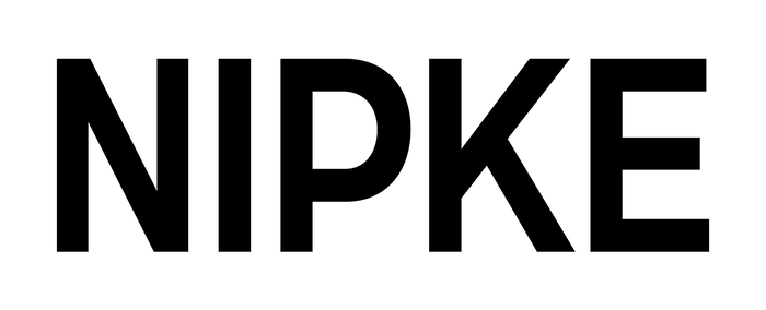 The NIPKE logotype, set in Nip Sans—a redrawn and revised version of Arial Narrow Bold.