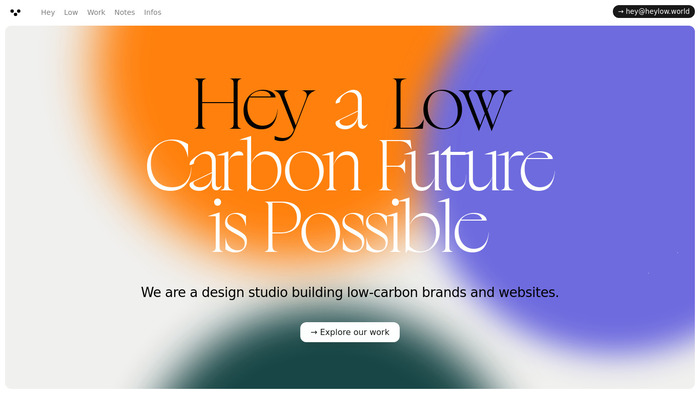 Hey Low portfolio website 1