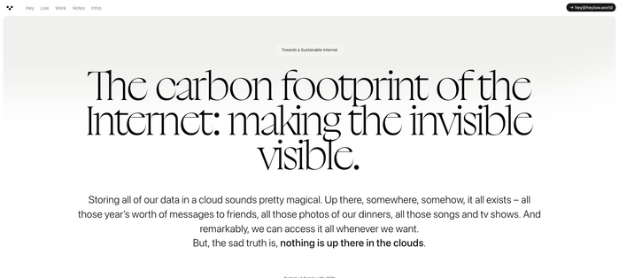 Hey Low portfolio website 3