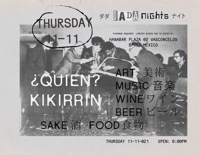 Dada Nights flyers, October 2021 7