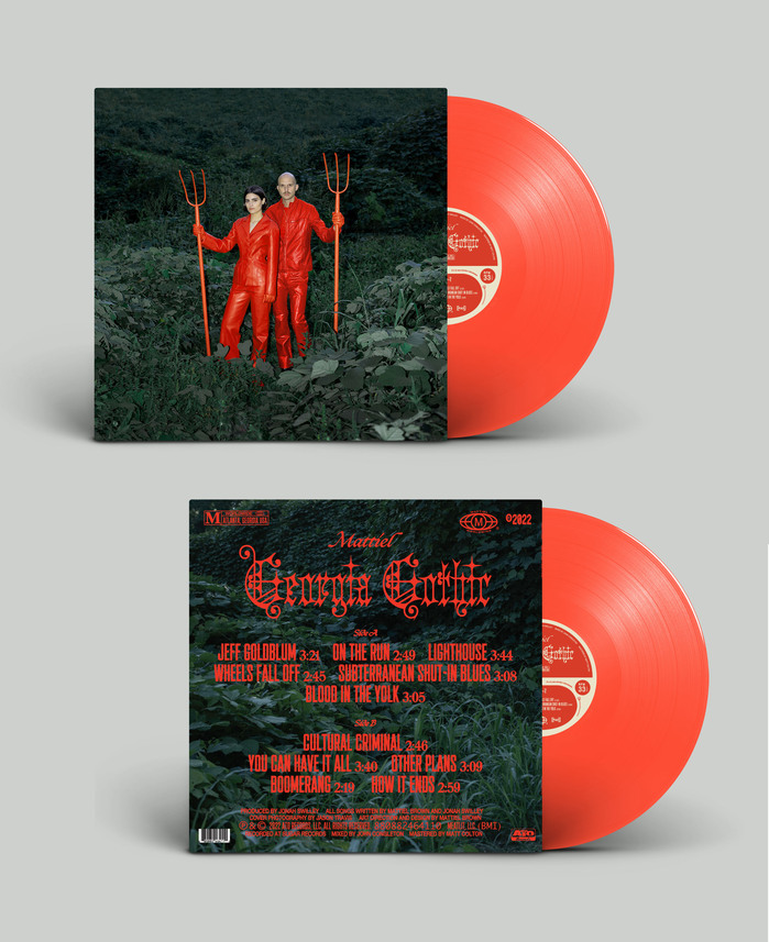 Hot Red vinyl, front and back