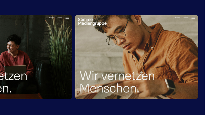 Stimme Mediengruppe branding and website 3