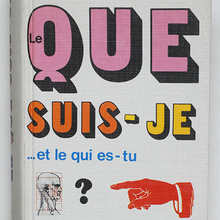 <cite>Le que suis-je … et le qui es-tu</cite> by Simon Durville (Stock, 1972)