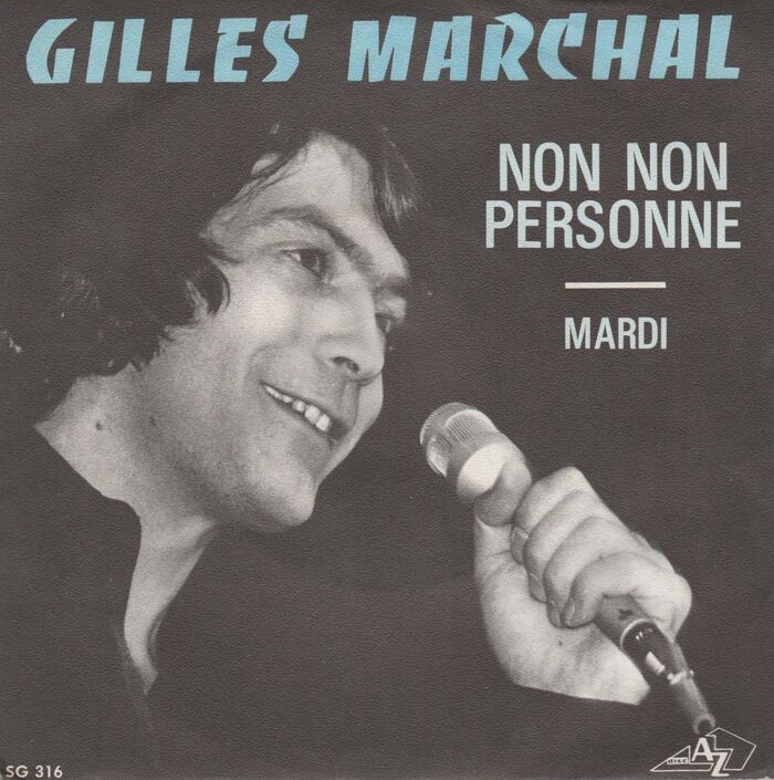 1970: “Non Non Personne” ‎(single record), track names set in Folio Medium Condensed.