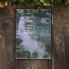 <cite>René Char – Sources et chemins de la poésie</cite> poster
