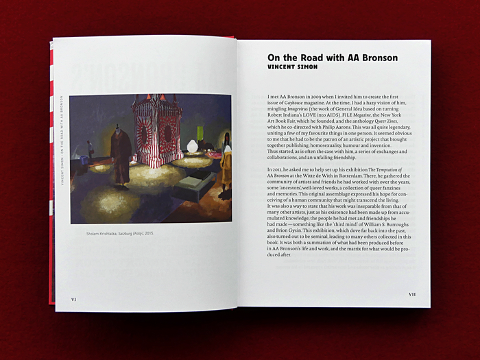 Opening spread of Vincent Simon’s foreword, with the author’s name set in Wood Heinz Deco Caps