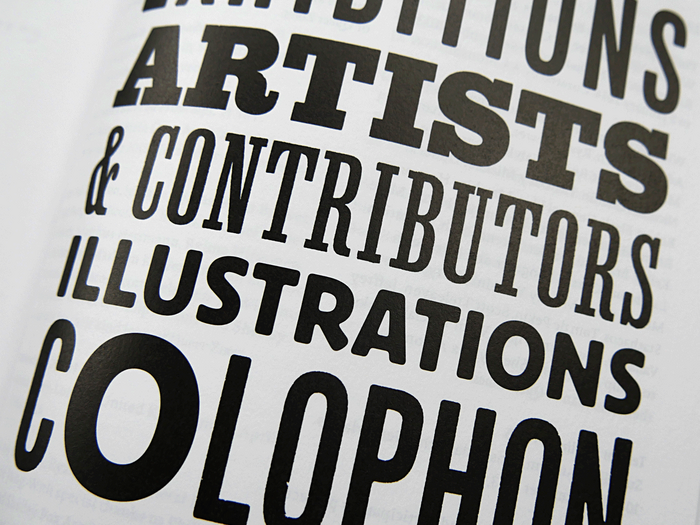 Each line is set in another of Andreas Seidel’s wood type revivals.